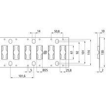 S-Line® combination anchor channel 3009-FL, SS, 3048 mm