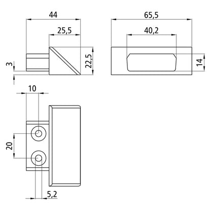 S-Line® end cap f. rod anchor channels
