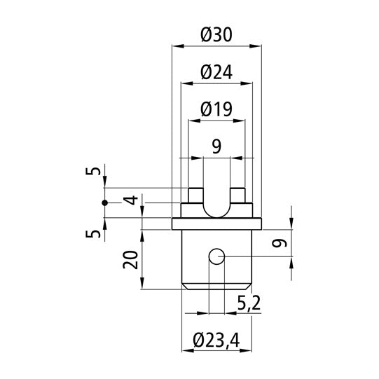 S-Line® kombinationsavlopp ø 19/24 mm med spår 9 mm, galvaniserad