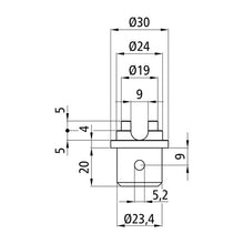 S-Line® kombinationsavlopp ø 19/24 mm med spår 9 mm, galvaniserad