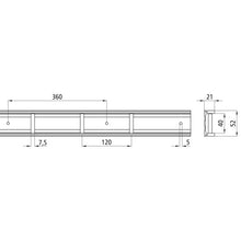 S-Line® stångförankringsskena 3114-AL, anodiserad, utan gummilist