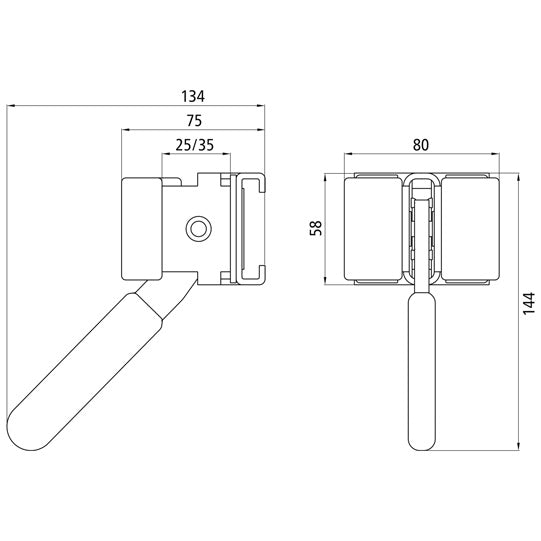 Roll container securing set, stl., five-piece