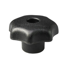 Star grip f. screw fitting, black plastic, Ø 40 mm