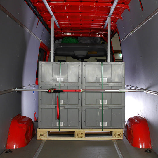 S-Line® rund barriärbalk steglös, aluminium, 1500 - 2100 mm