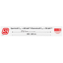 Stepless round lock. beam, aluminum, 2000 - 2600 mm