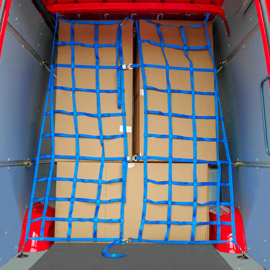 Transporter restraint net, polyester blue