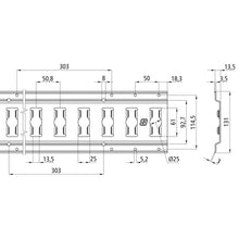 S-Line combination anchor channel 3009-VK, aluminum, 6096 mm