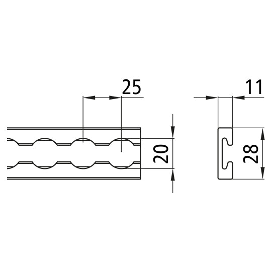 Airlineprofil-Ankersch.4002-AL light, black anodised aluminium,