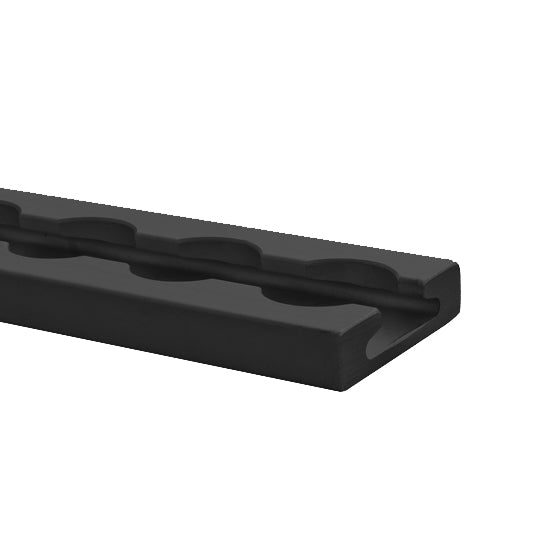 Airline profile anchor rail 4002-AL, black anodised aluminium,