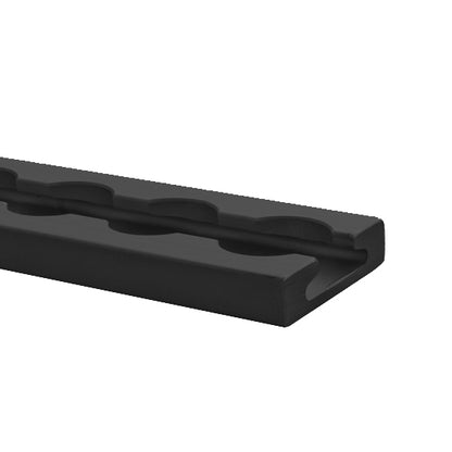 Airline profile anchor rail 4002-AL, black anodised aluminium,