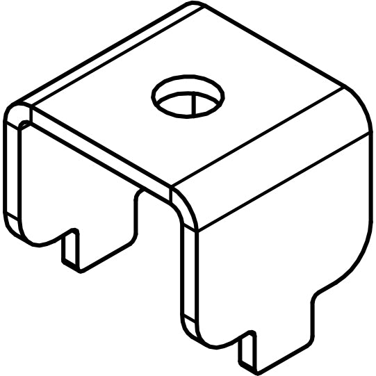 Guide plate, underside end piece for LCV locking beam
