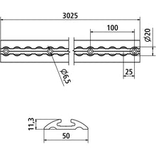 S-Line® Airline AnchorRail 411SA-06