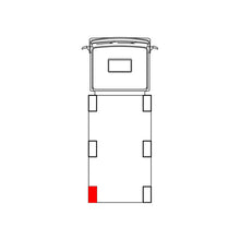 Blueline aluminum-corner stanchion IL, rear L, anodised, 400 mm