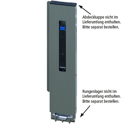 Blueline aluminum-corner stanchion IL, rear L, anodised, 400 mm