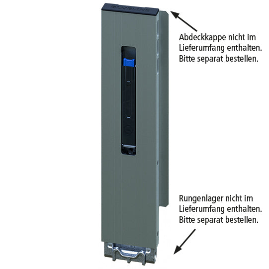 Blueline aluminum-corner stanchion IL, rear R, anodised, 400 mm
