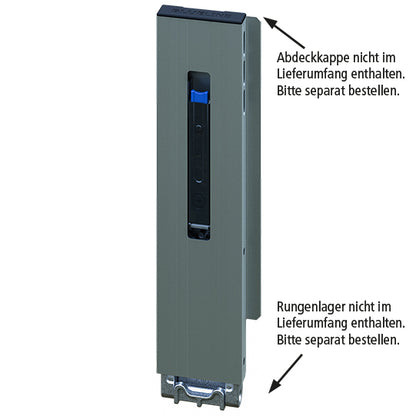 Blueline aluminum-corner stanchion IL, rear R, anodised, 400 mm