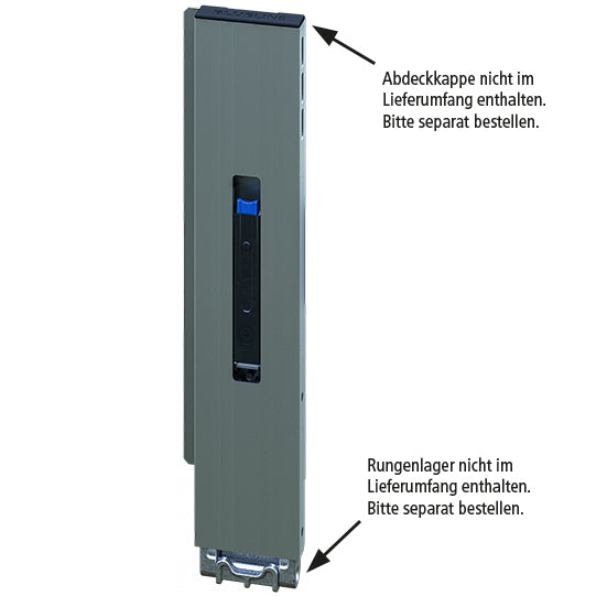 Blueline aluminium corner pillar IL, rear L, anodized, 500 mm