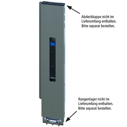 Blueline aluminium corner pillar IL, rear L, anodized, 500 mm