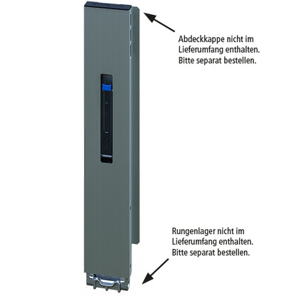 Blueline aluminium corner pillar IL, rear R, anodized, 600 mm