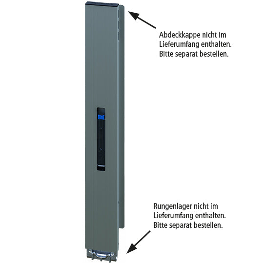 Blueline aluminium corner pillar IL, rear R, anodized, 800 mm