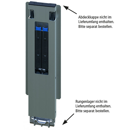 Blueline aluminum-centre pillar DL, anodised, 400 mm