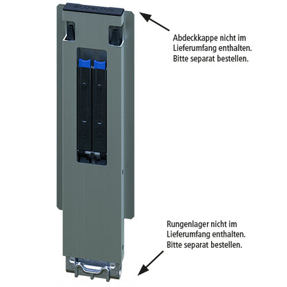 Blueline aluminum-centre pillar DL, anodised, 400 mm