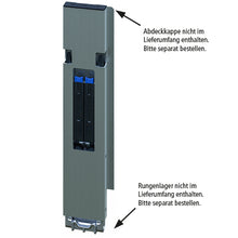 Blueline aluminum-corner stanchion DL, rear R, anodised, 500 mm