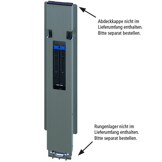 Blueline aluminium central pillar DL, anodized, 600 mm