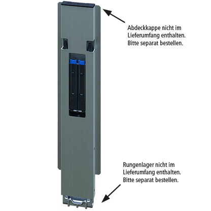 Blueline aluminium central pillar DL, anodized, 600 mm