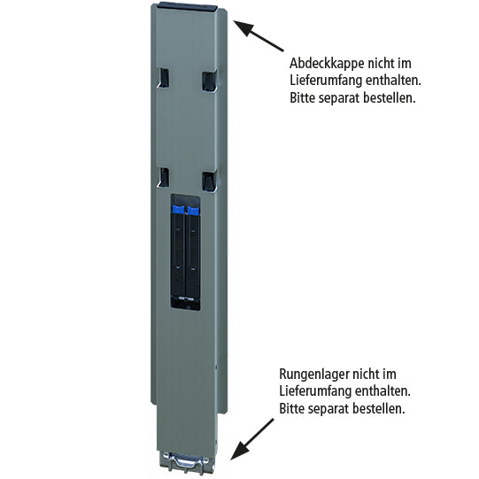 Blueline aluminium central pillar DL, anodized, 800 mm