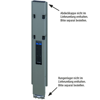 Blueline aluminium central pillar DL, anodized, 800 mm