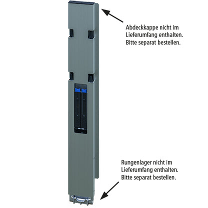 Blueline aluminium corner pillar DL, rear R, anodized, 800 mm