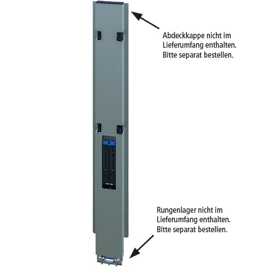 Blueline aluminium central pillar DL, anodized, 1000 mm