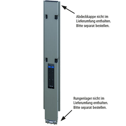 Blueline aluminium central pillar DL, anodized, 1000 mm