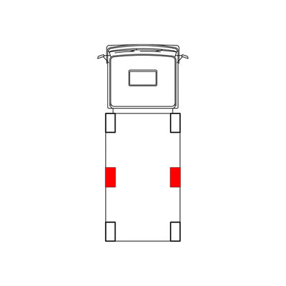 Blueline aluminium central pillar DL, anodized, 1000 mm