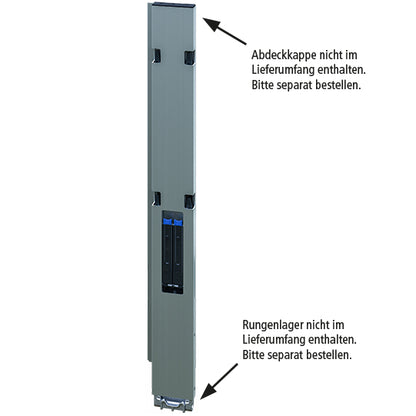 Blueline aluminium corner pillar DL, rear L, anodized, 1000 mm