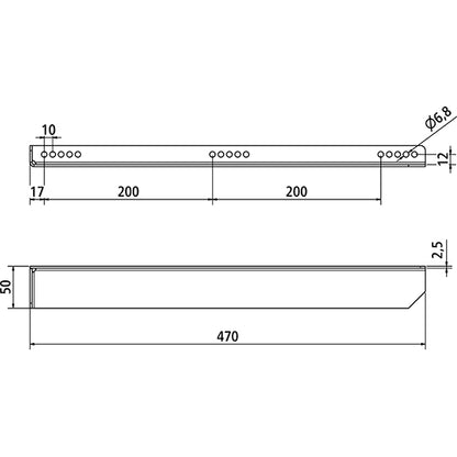 Blueline CS depot bracket, left