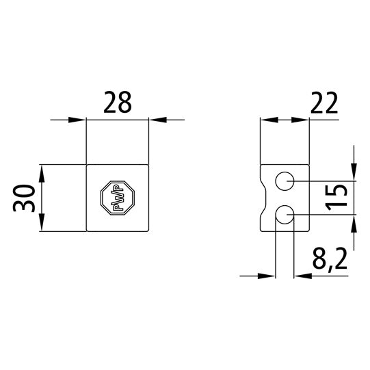 Blueline zip pocket