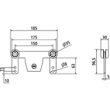 Blueline roller plate w/ plastic rollers, galvanised