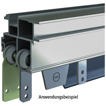 Blueline roller plate w/ plastic rollers, galvanised