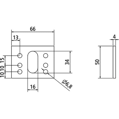 Blueline stop plate Vario, galvanized
