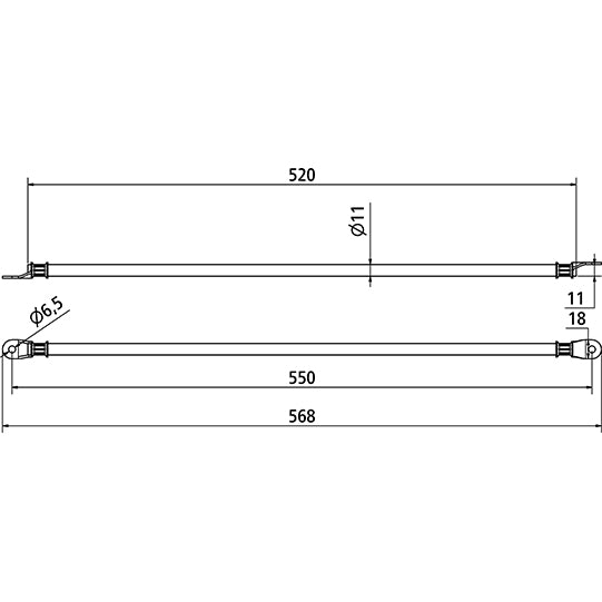 Blueline expander rope for telescope - stroke 600 mm