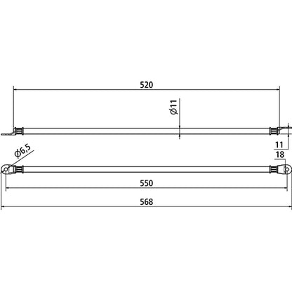 Blueline expander rope for telescope - stroke 600 mm