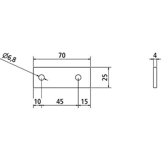 Blueline stop plate for telescope, galvanized