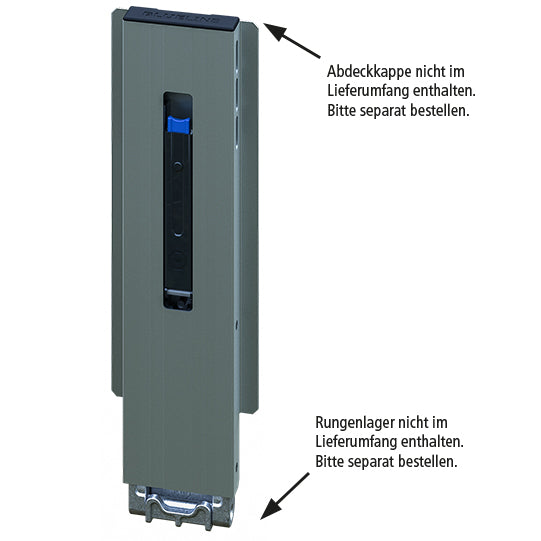 Blueline aluminum-centre pillar IL, anodised, 400 mm