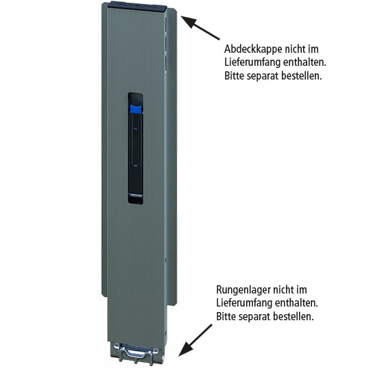 Blueline aluminum-centre pillar IL, anodised, 600 mm