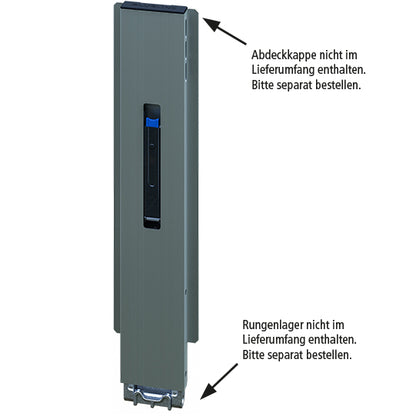 Blueline aluminum-centre pillar IL, anodised, 600 mm