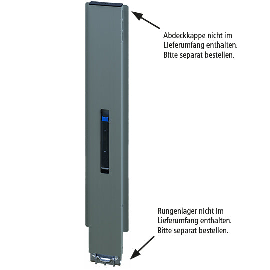 Blueline aluminium central pillar IL, anodized, 800 mm