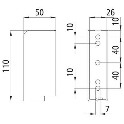 Blueline tarpaulin pocket/insert pocket, T-Lock hook plate hold