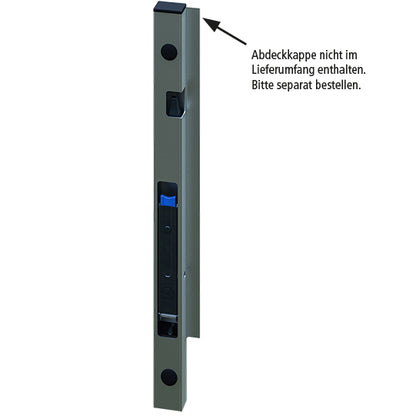 Blueline aluminum-corner stanchion DL, front L, anodised, 500 m